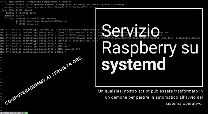 Servizio Raspberry su systemd